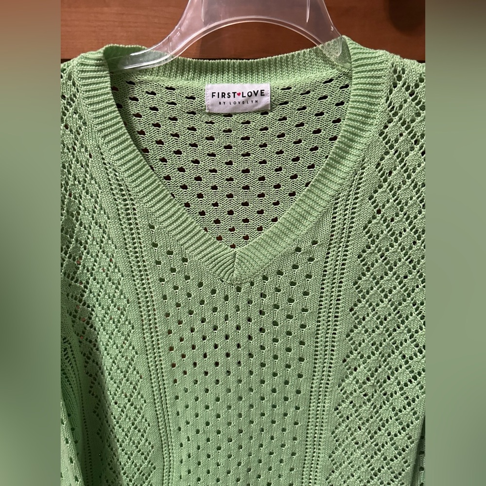 First Love Mint Lightweight Sweater